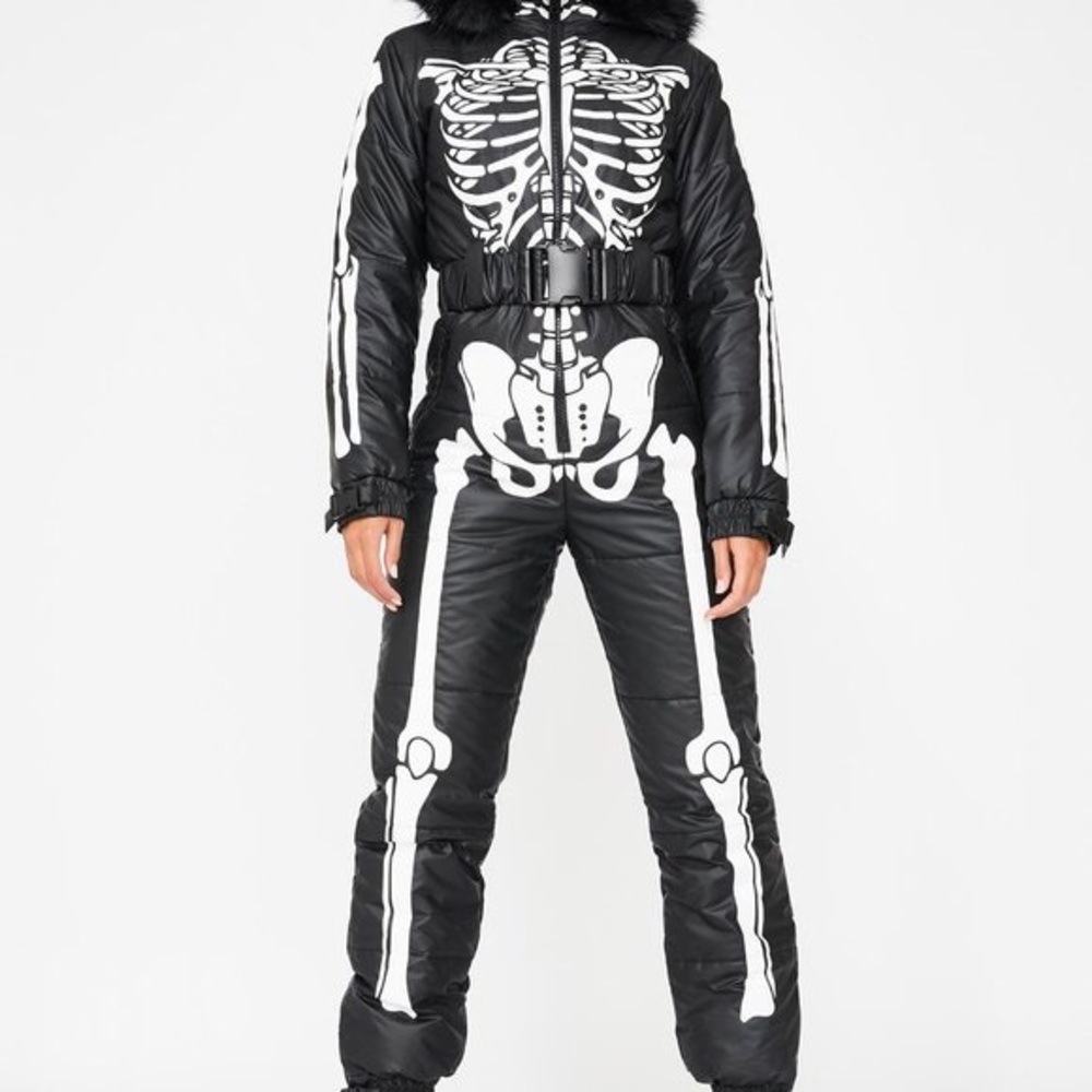 ISO Dolls Kill COLD PREY SKELETON SNOWSUIT